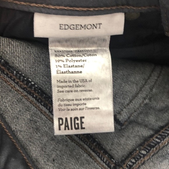 Paige edgemont dark skinny jeans w/ zipper detail - Picture 5 of 10